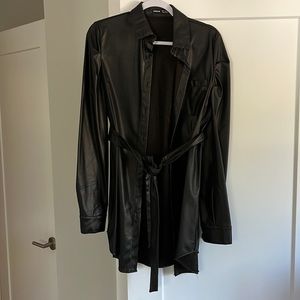 Black leather dress or jacket